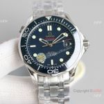 Swiss Omega Seamaster James Bond Seagull 2824 Watch Replica Dark Blue Dial 42mm